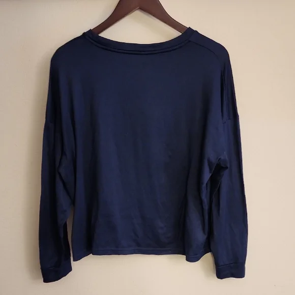 Women's Navy Blue Graphic Pajama Top - Picture 5 of 5